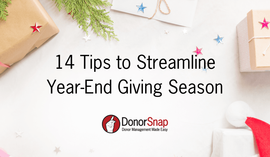14 Tips to Streamline Year-End Giving Season